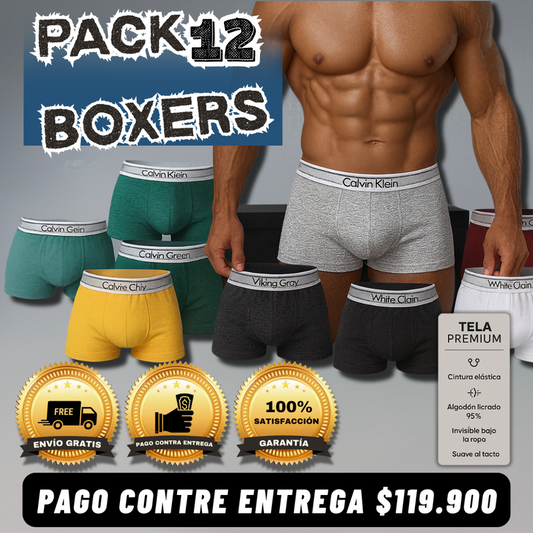 12 Boxers Tela Premium CK En promocion LIIMITADA